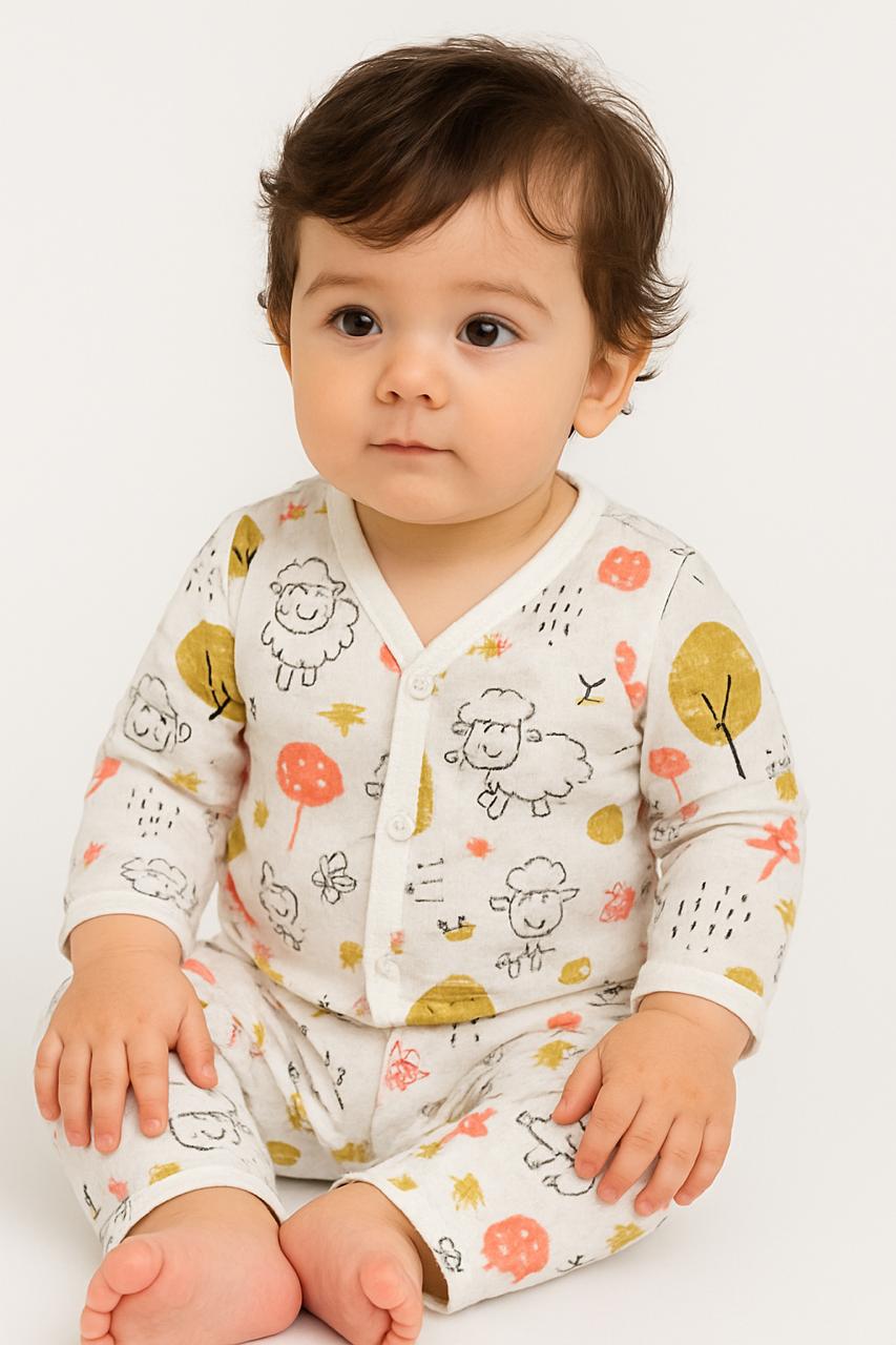 "Full Sleeve Jabla with Pant" 6-9M